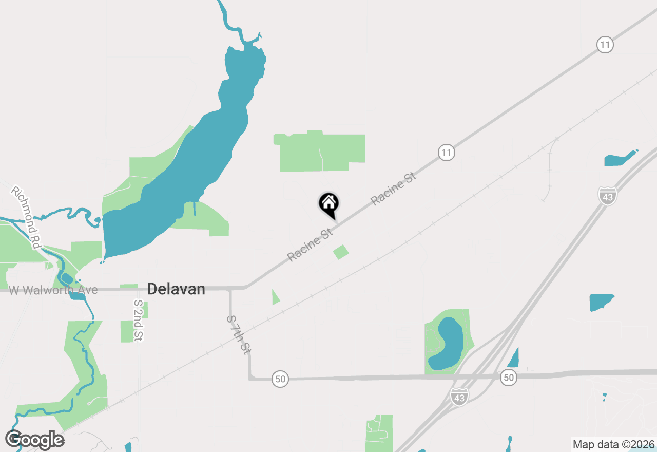 Map of 1133 Racine St, Delavan, WI 53115