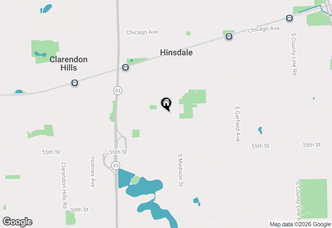 Map of 733 S Monroe Street, Hinsdale, IL 60521