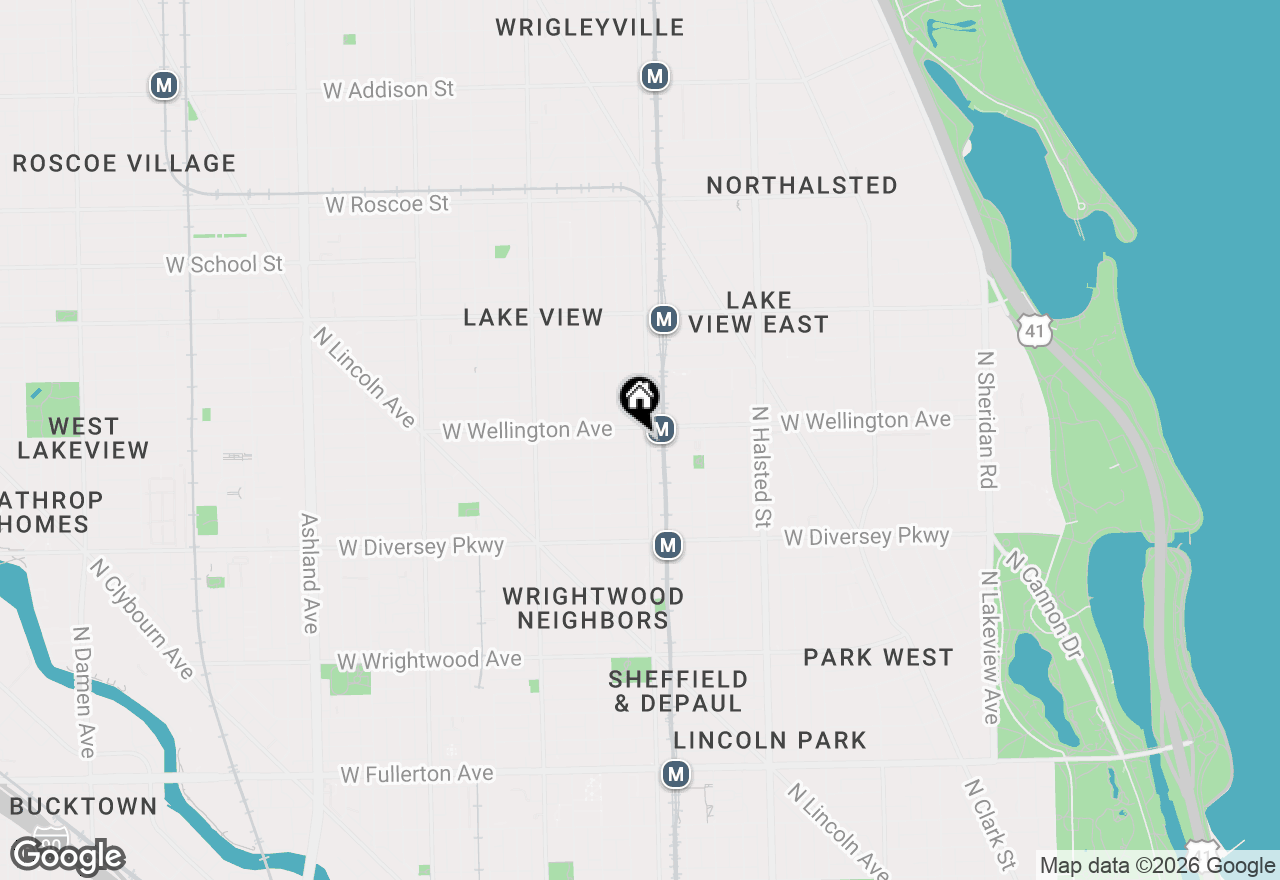 Map of 2946 N Sheffield Avenue #1N, Chicago, IL 60657