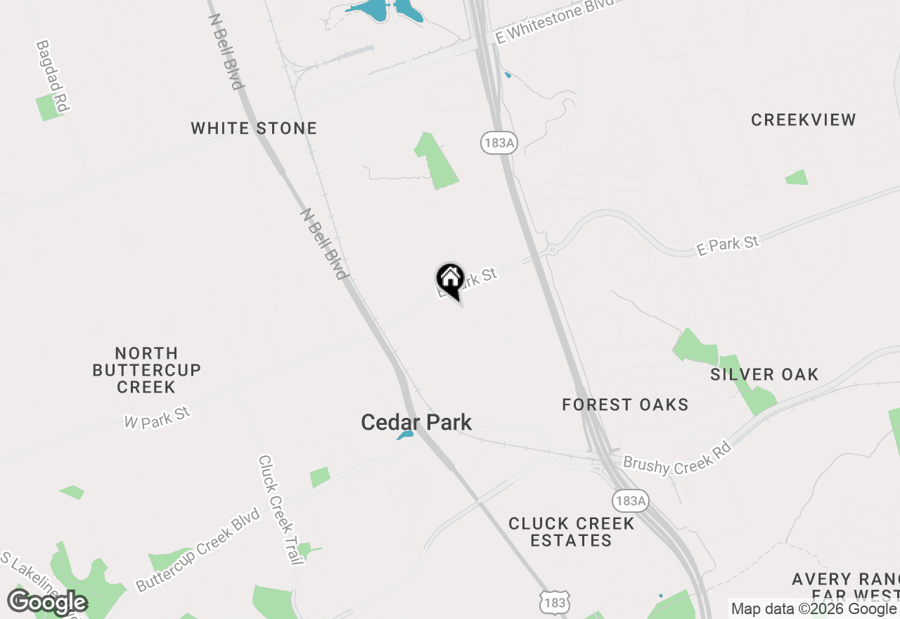 Map of 106 S Mount Rushmore Dr, Cedar Park, TX 78613
