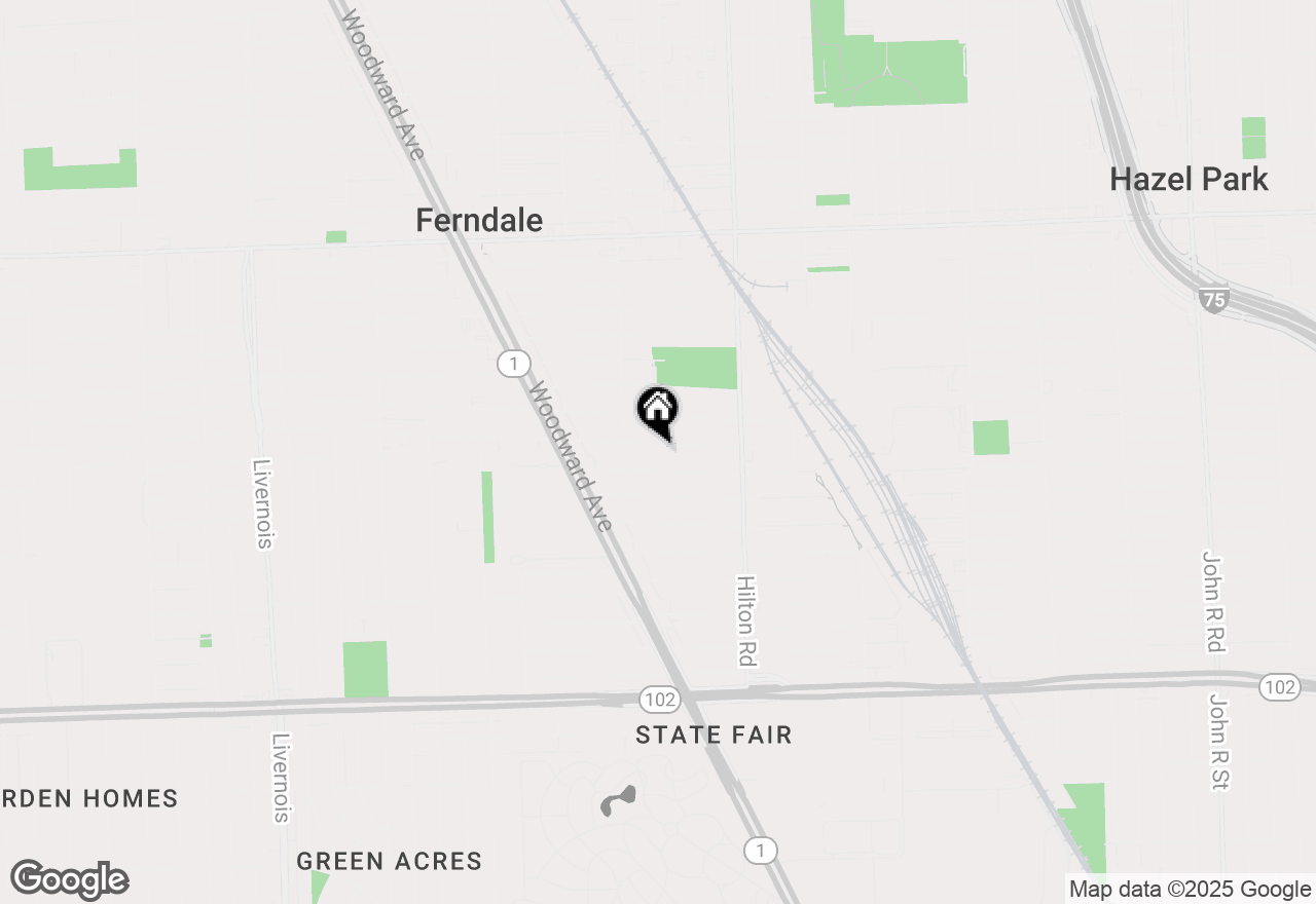 Map of 366 E Marshall Street, Ferndale, MI 48220