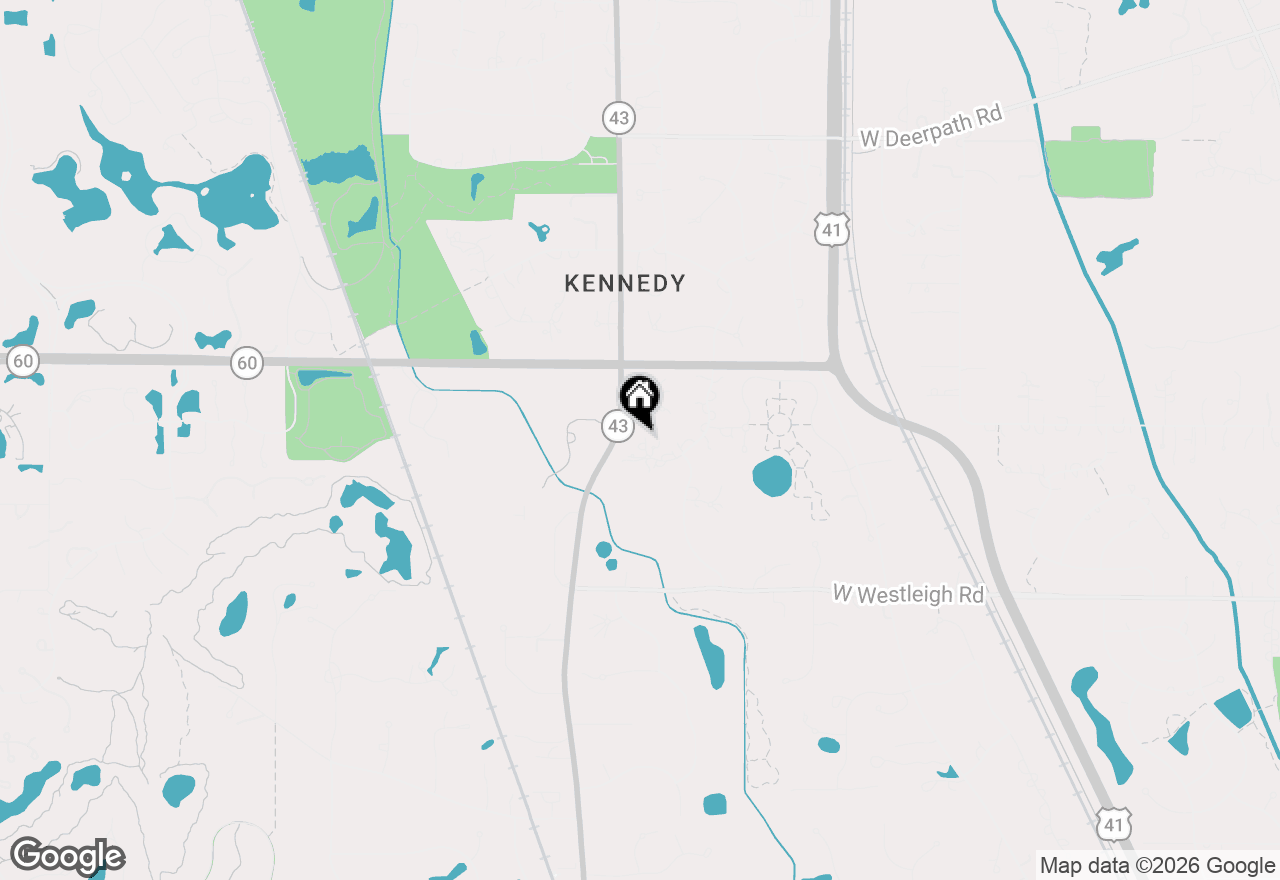 Map of 180 S Suffolk Lane, Lake Forest, IL 60045