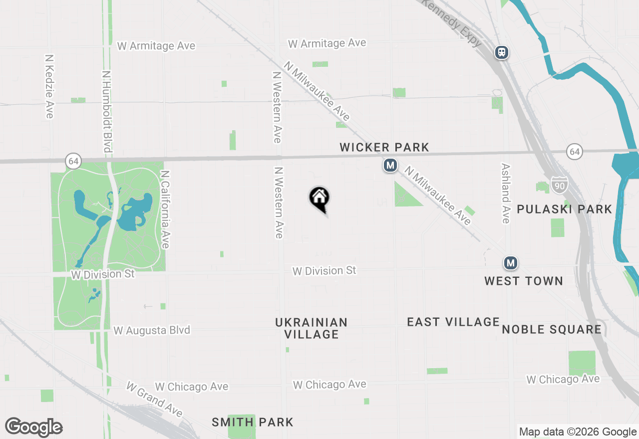 Map of 1350 N Bell Avenue #2, Chicago, IL 60622