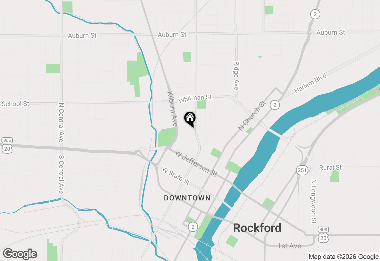 Map of 718 Locust Street, Rockford, IL 61101