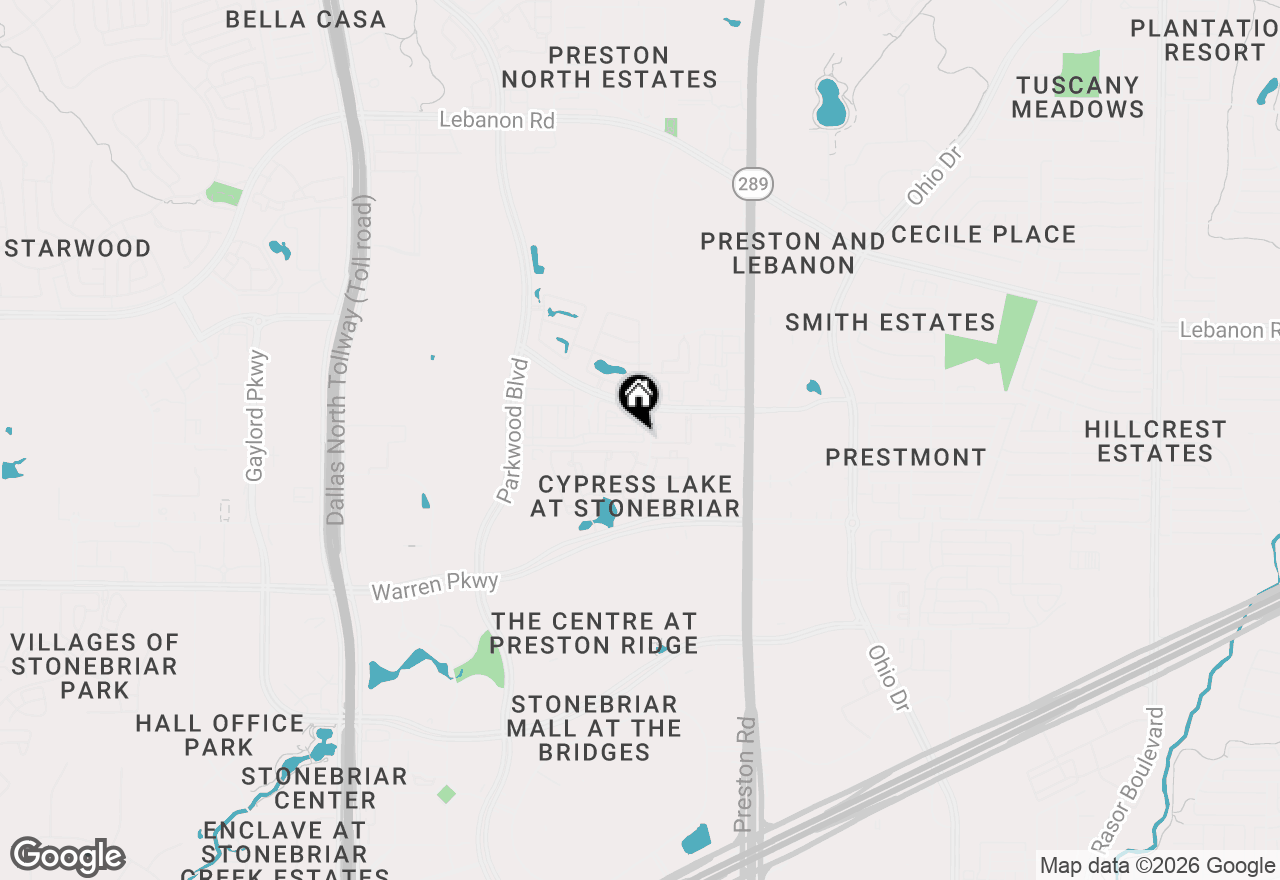Map of 8479 Challenger Lane, Frisco, TX 75034