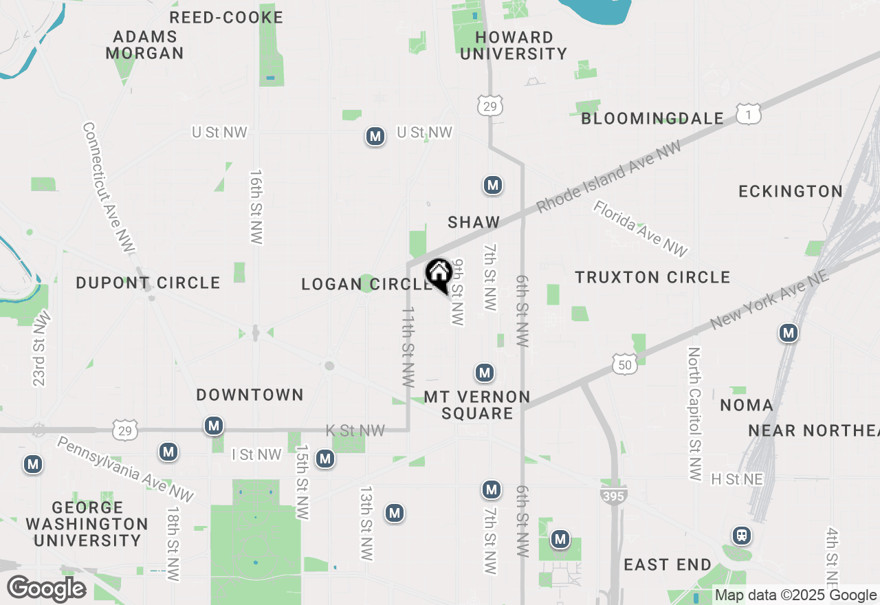 Map of 925 O Street Nw, Washington, DC 20001