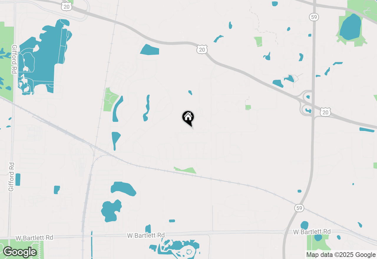 Map of 1870 Golf View Drive, Bartlett, IL 60103