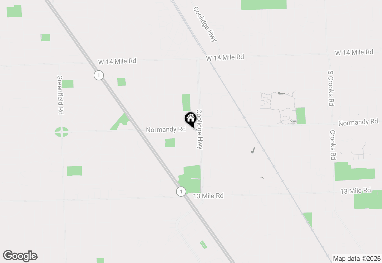 Map of 3317 Normandy Road, Royal Oak, MI 48073