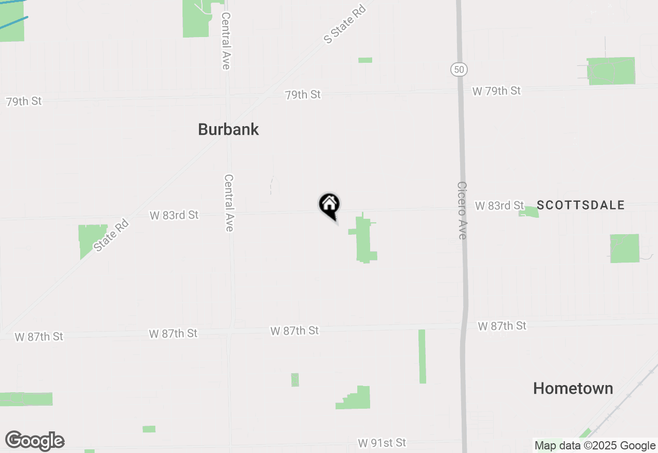Map of 8328 Latrobe Avenue, Burbank, IL 60459