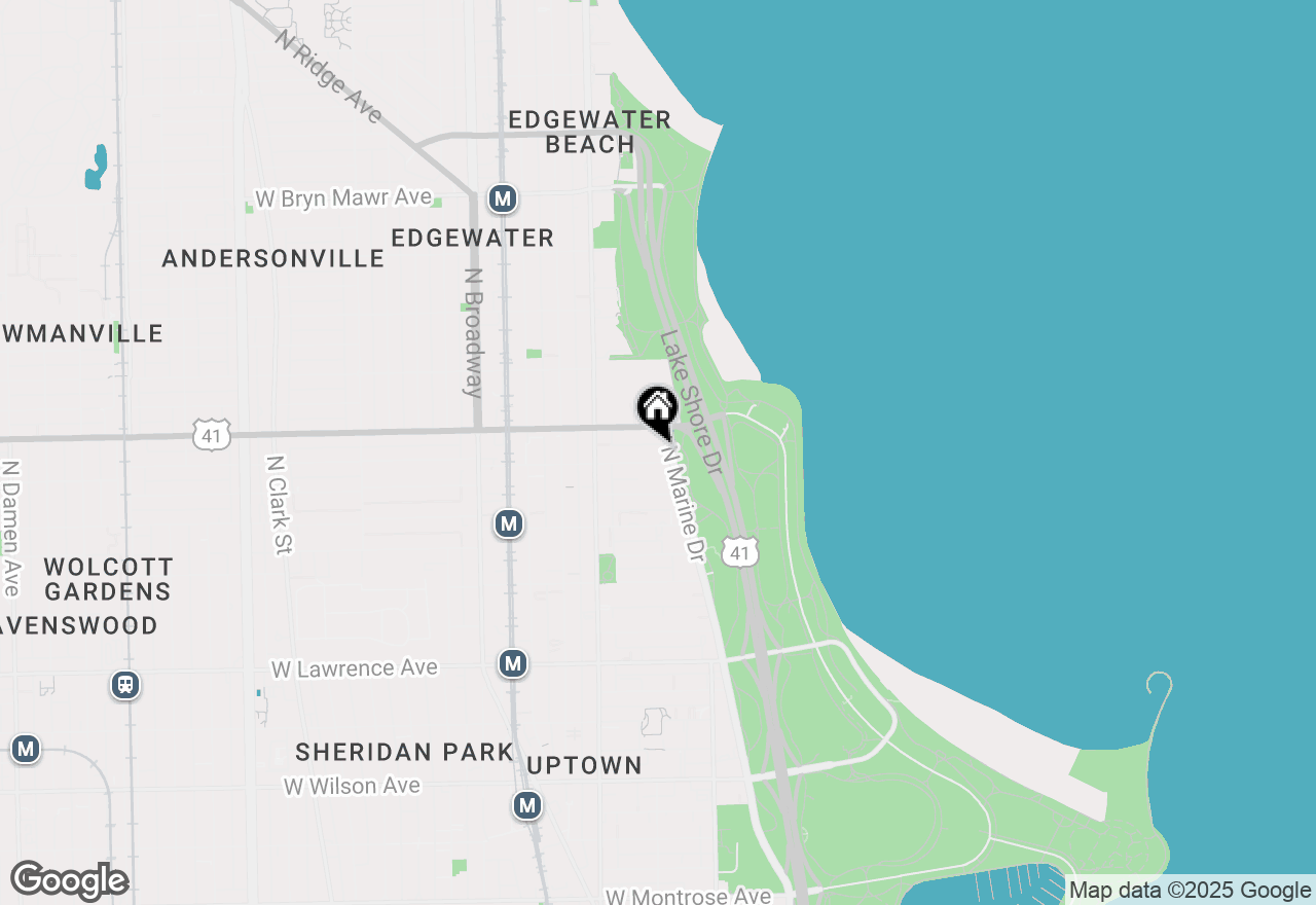 Map of 5100 N Marine Drive #16F, Chicago, IL 60640