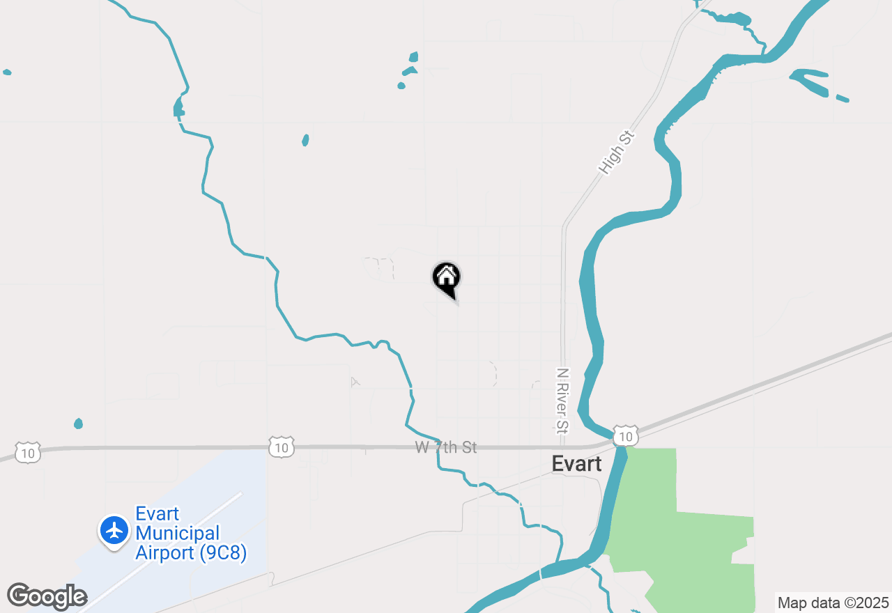 Map of 1120 N Cherry Street, Evart, MI 49631