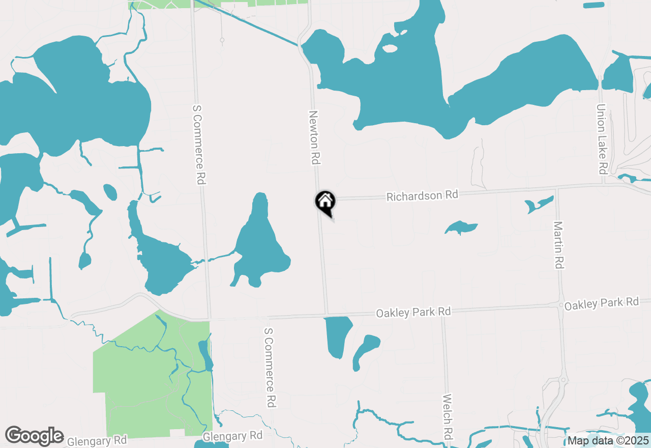 Map of 4125 Newton Road, Commerce Twp, MI 48390