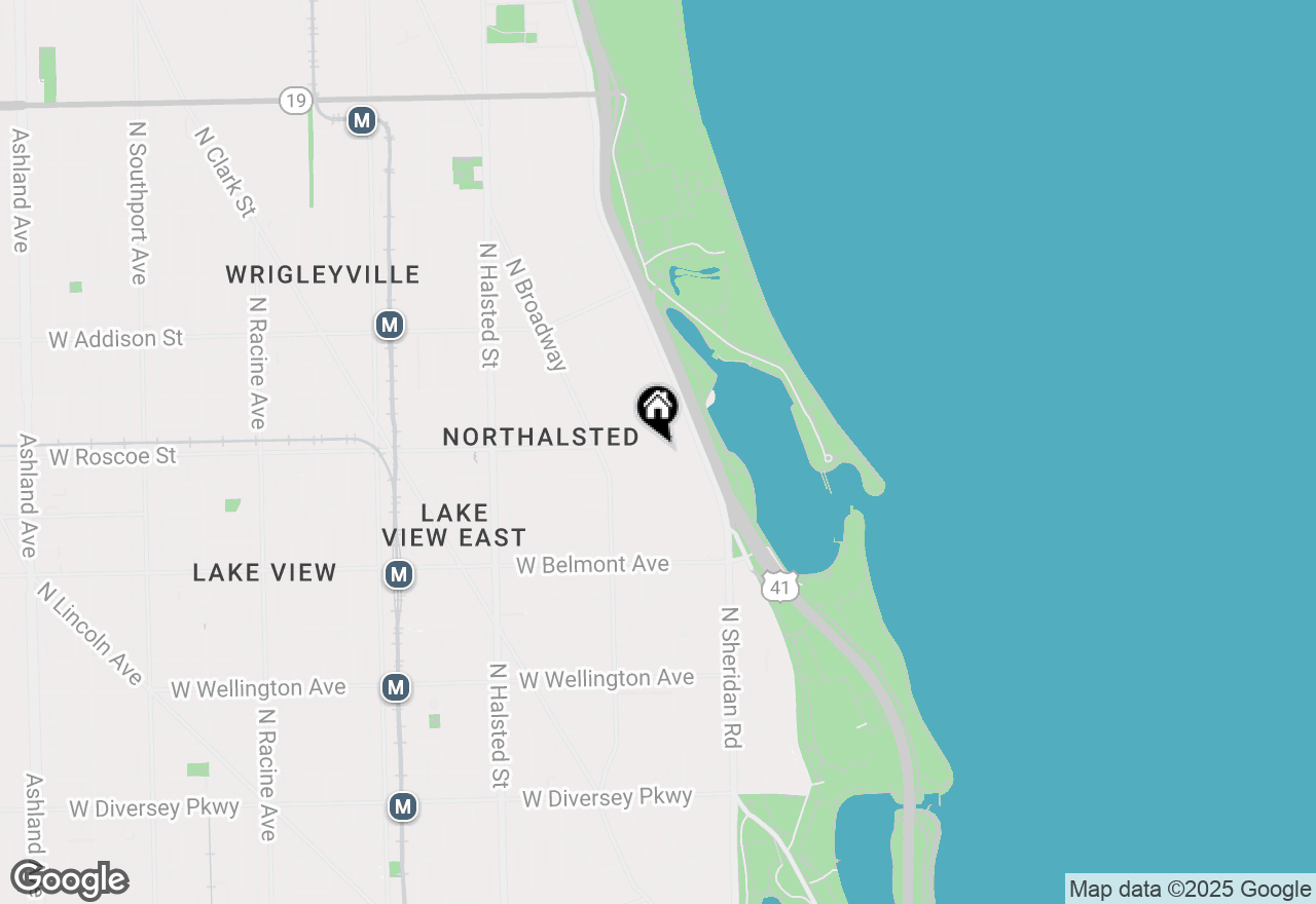 Map of 510 W Roscoe Street #1, Chicago, IL 60657