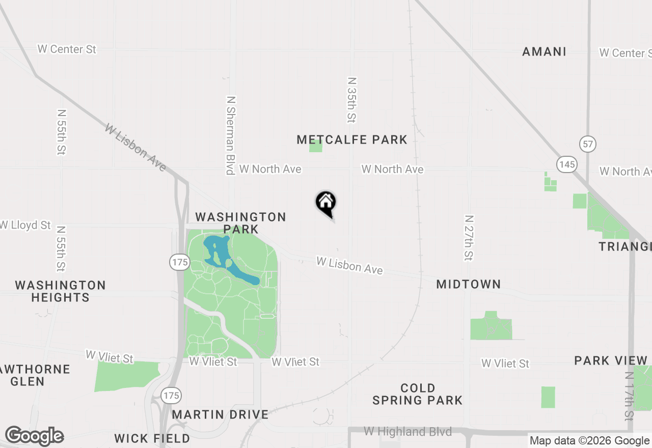 Map of 2034 N 37th St, Milwaukee, WI 53208