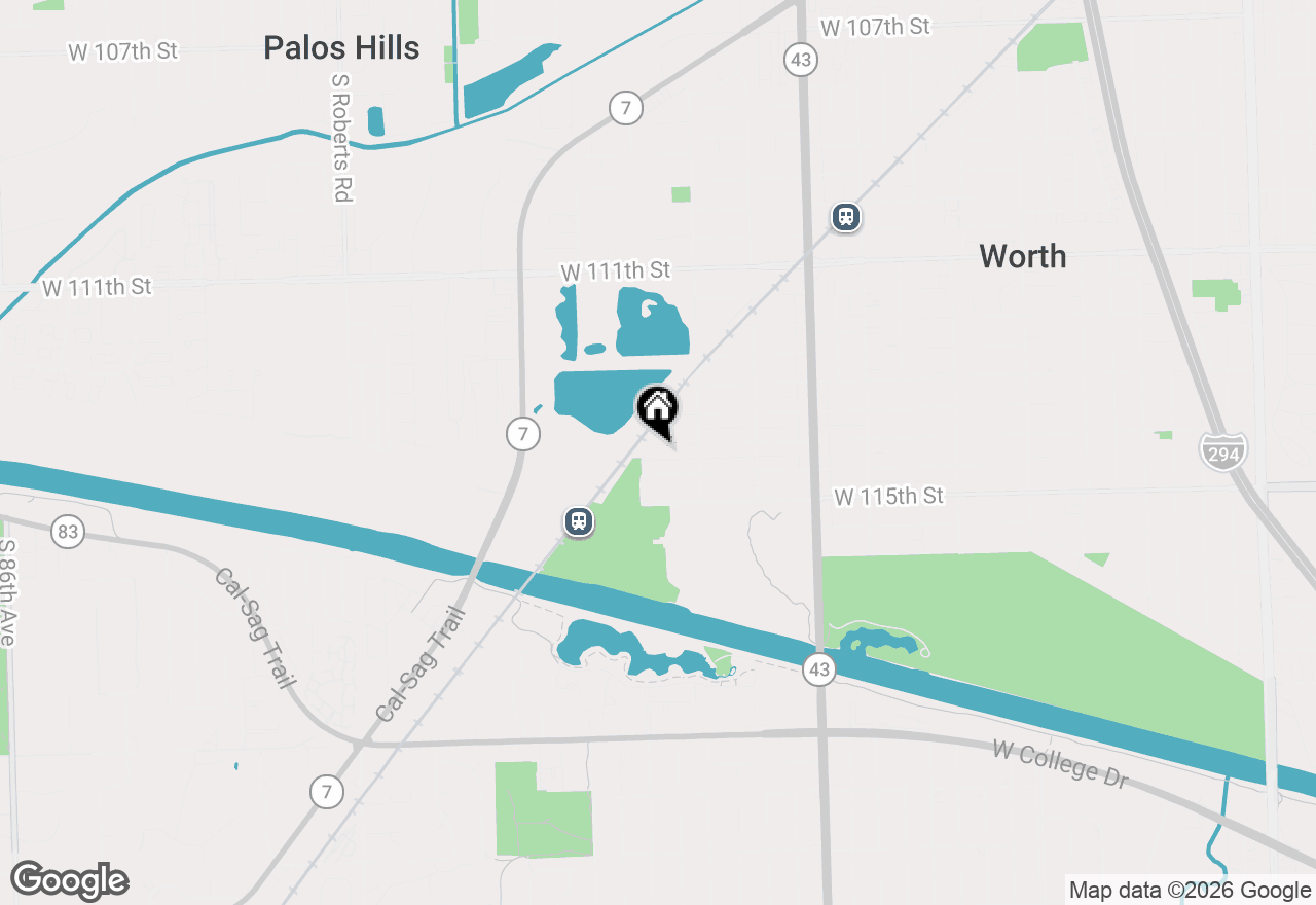 Map of 7433 W 114th Street, Worth, IL 60482