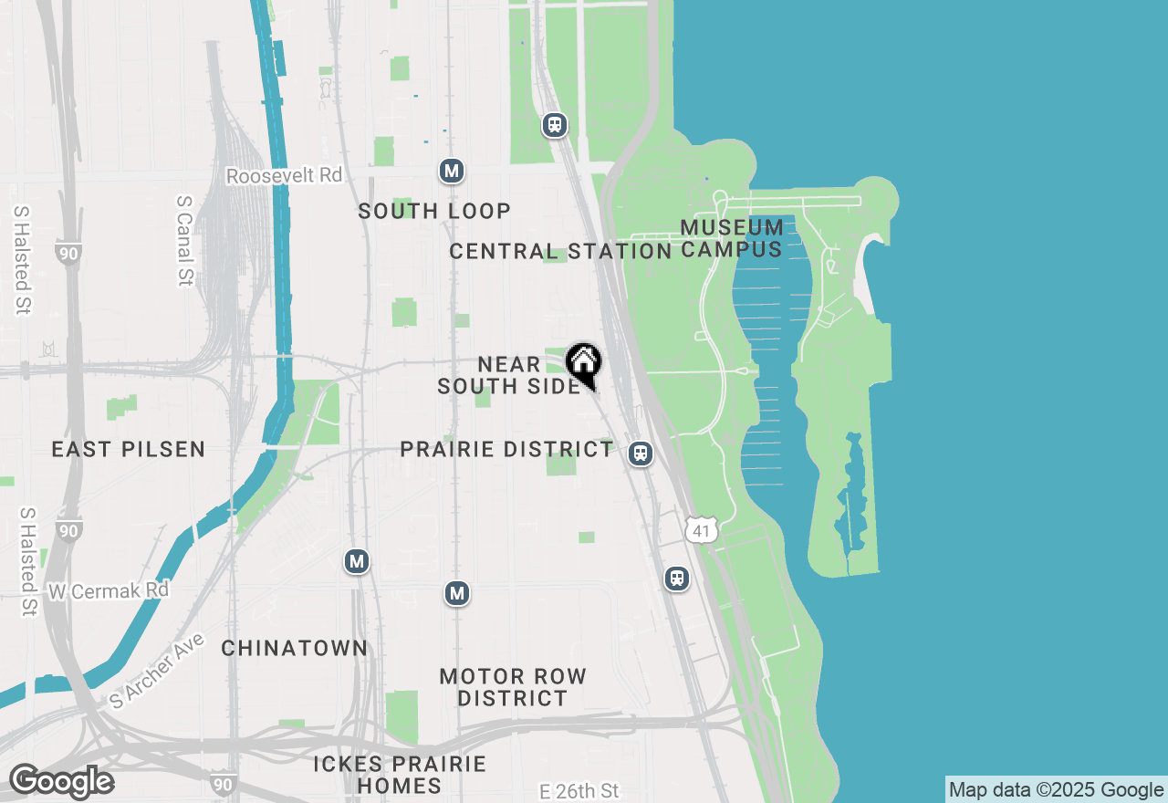 Map of 1629 S Prairie Avenue #2909, Chicago, IL 60616