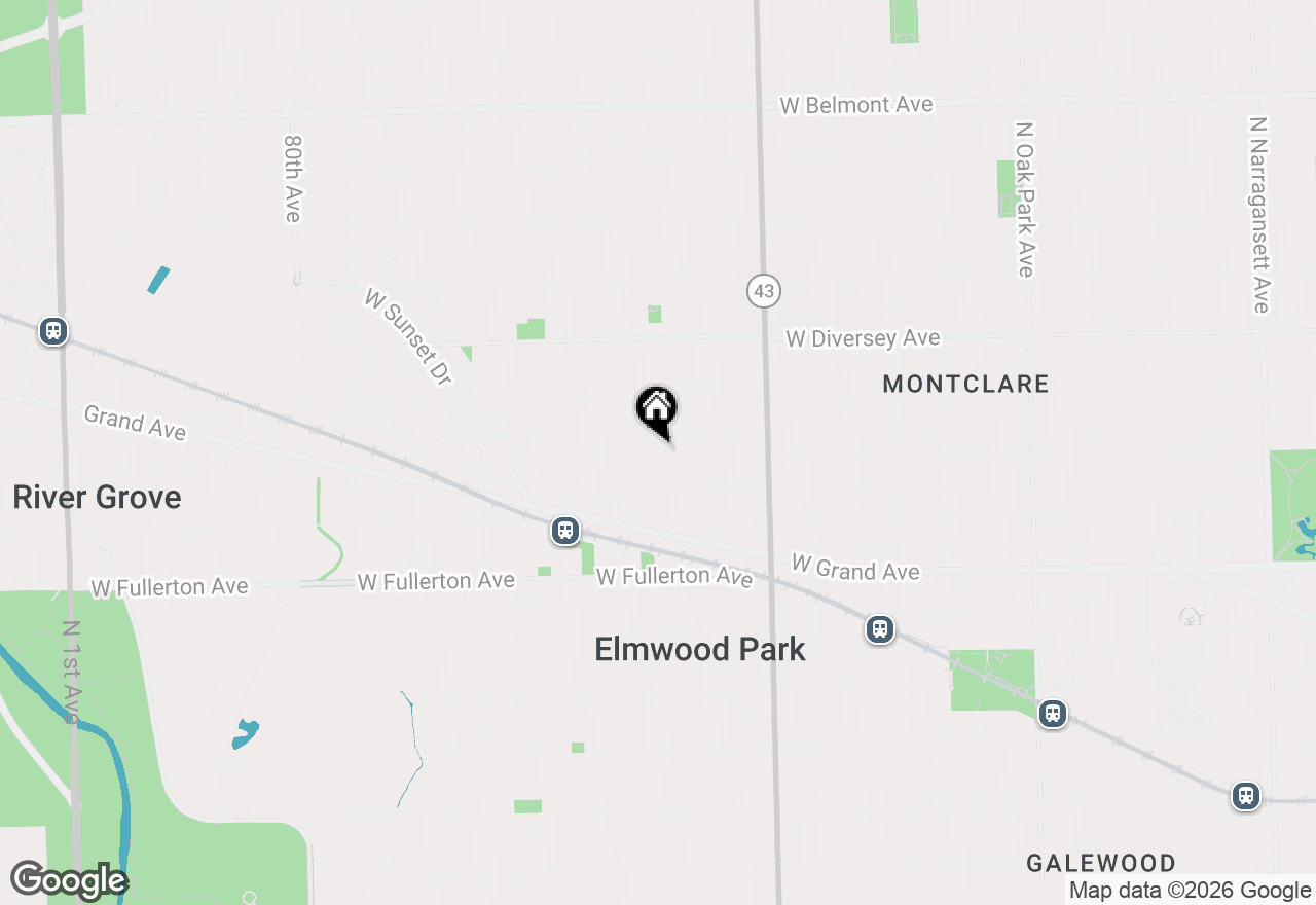 Map of 2601 N 74th Avenue, Elmwood Park, IL 60707
