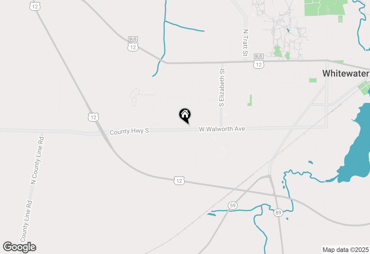 Map of 493 S Buckingham Boulevard, Whitewater, WI 53190