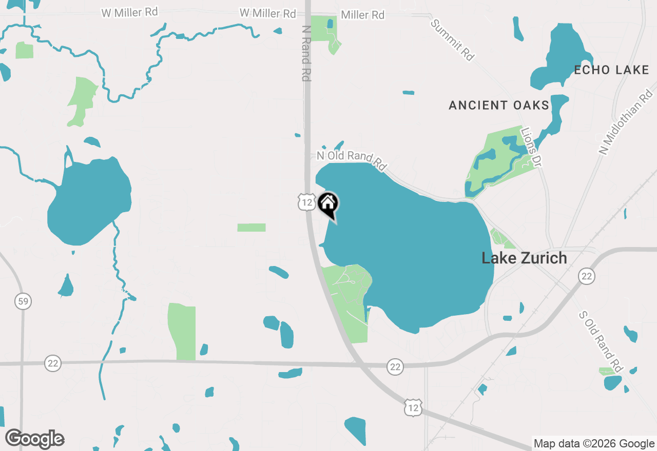 Map of 245 Sunrise Lane, Lake Zurich, IL 60047