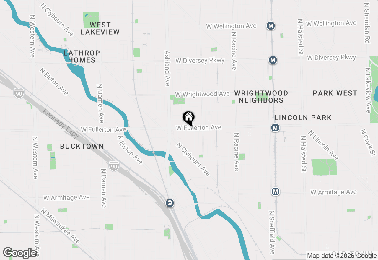 Map of 1455 W Fullerton Avenue #204, Chicago, IL 60614