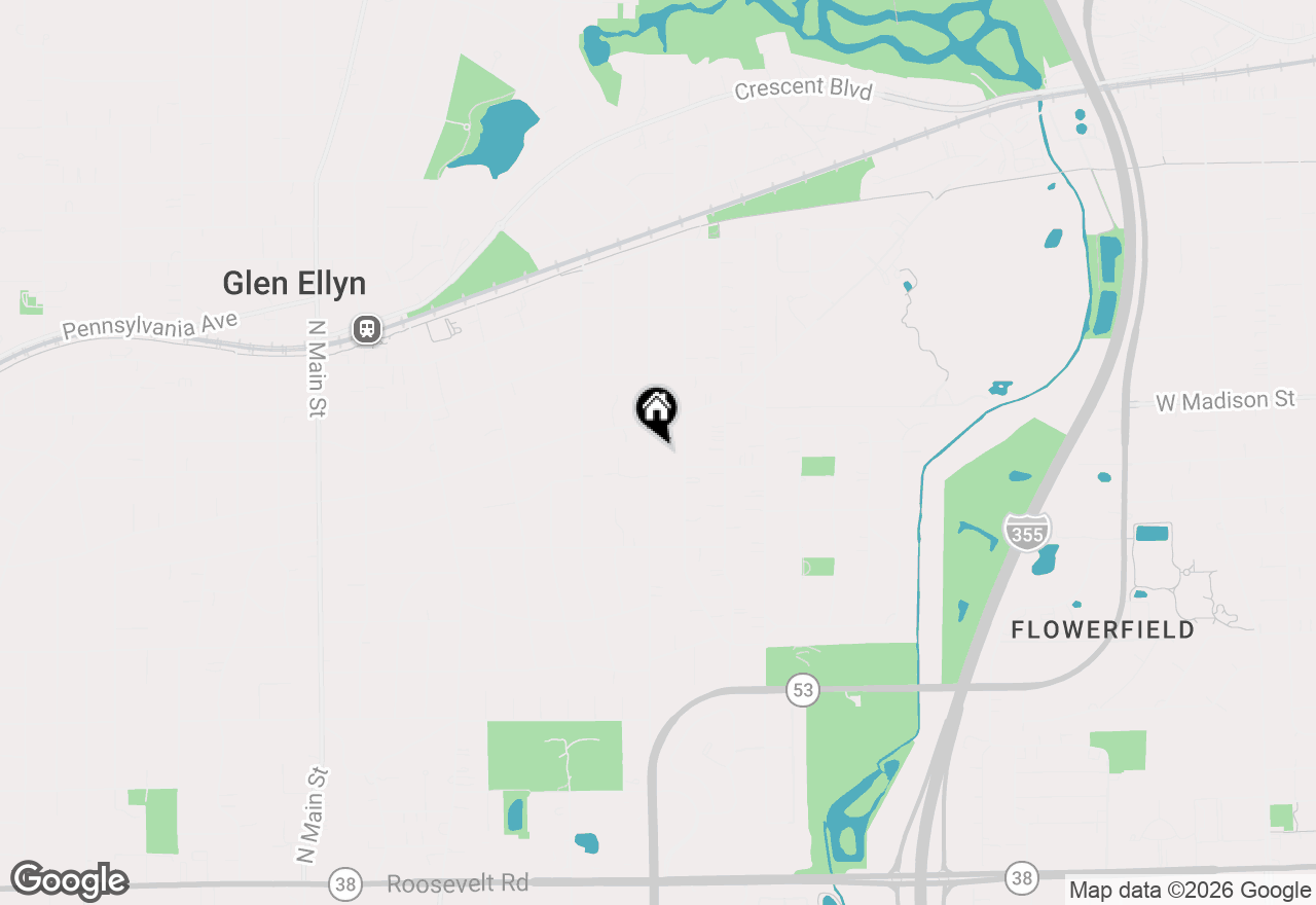Map of 361 Bryant Avenue, Glen Ellyn, IL 60137