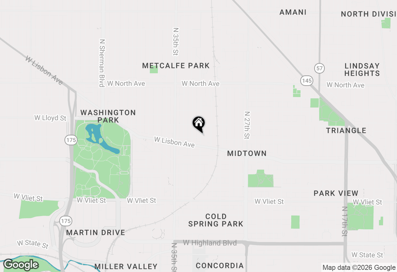 Map of 1901 N 32nd St #1903, Milwaukee, WI 53208