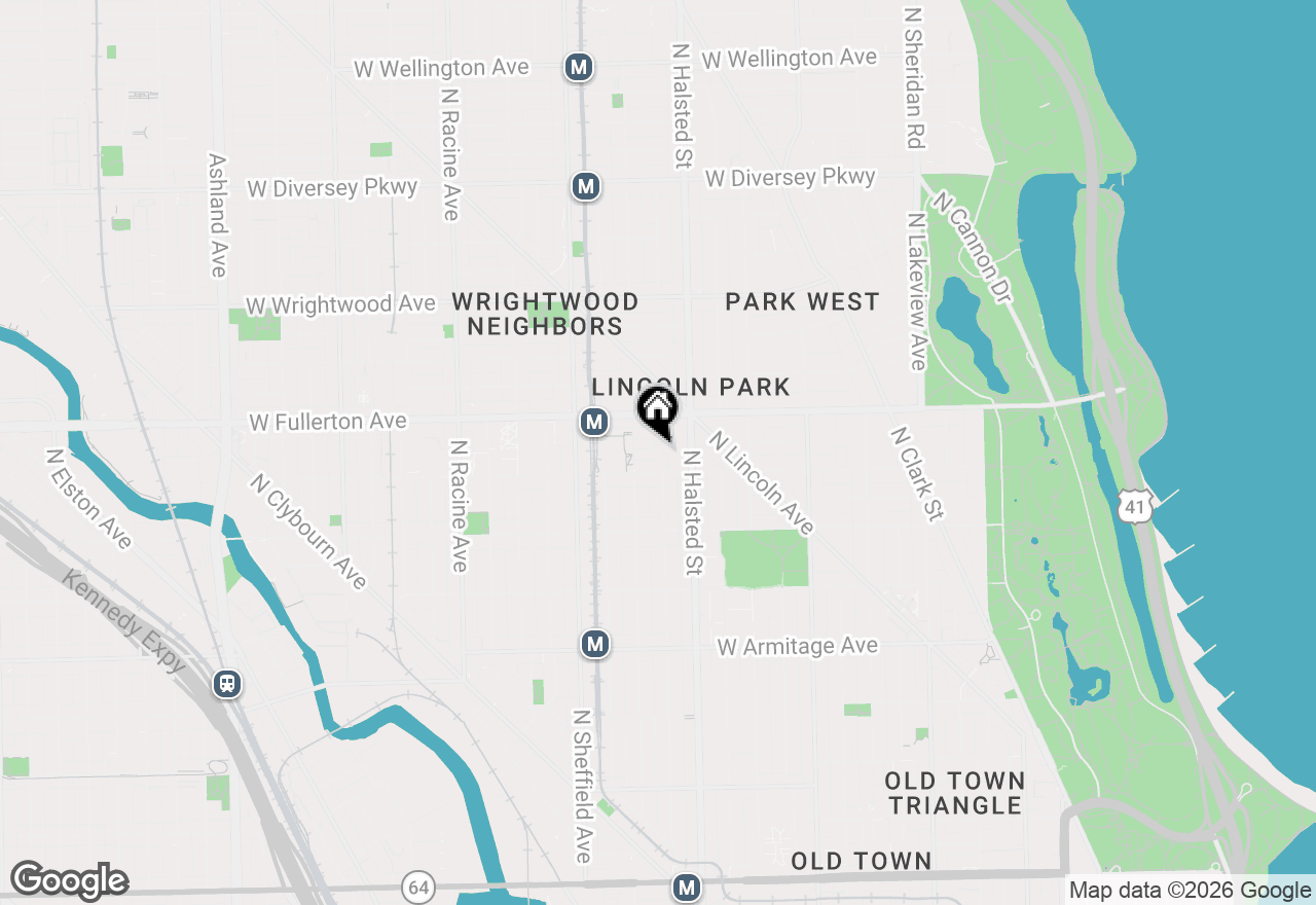 Map of 835 W Chalmers Place, Chicago, IL 60614