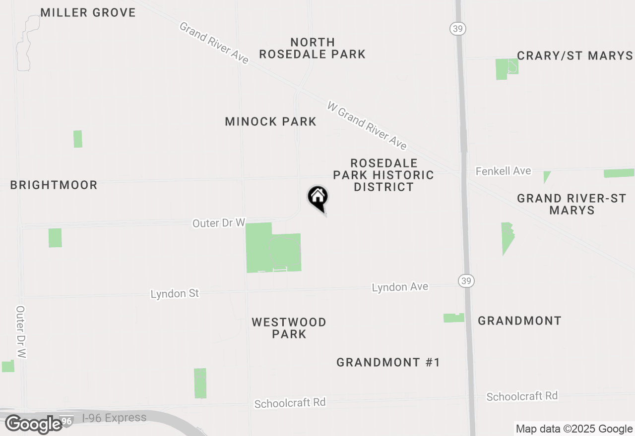 Map of 14960 Grandville Avenue, Detroit, MI 48223