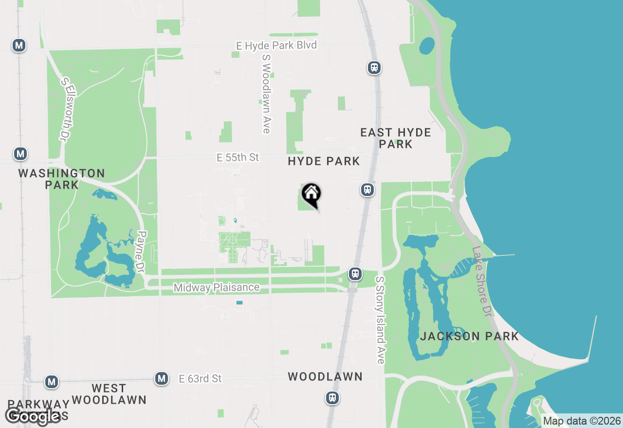 Map of 5701 S Kenwood Avenue #2, Chicago, IL 60637
