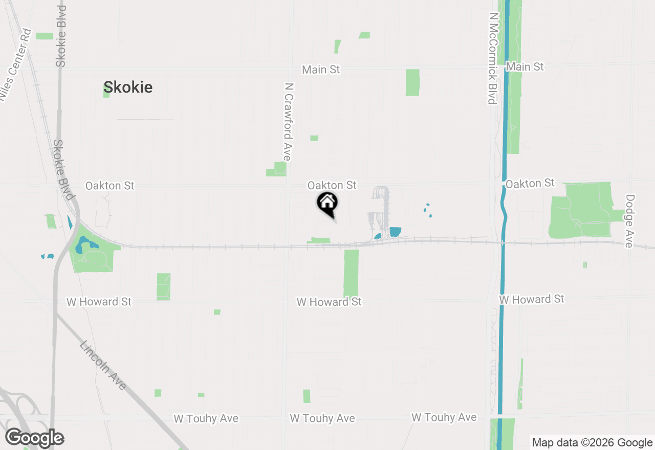 Map of 3836 Hull Street, Skokie, IL 60076