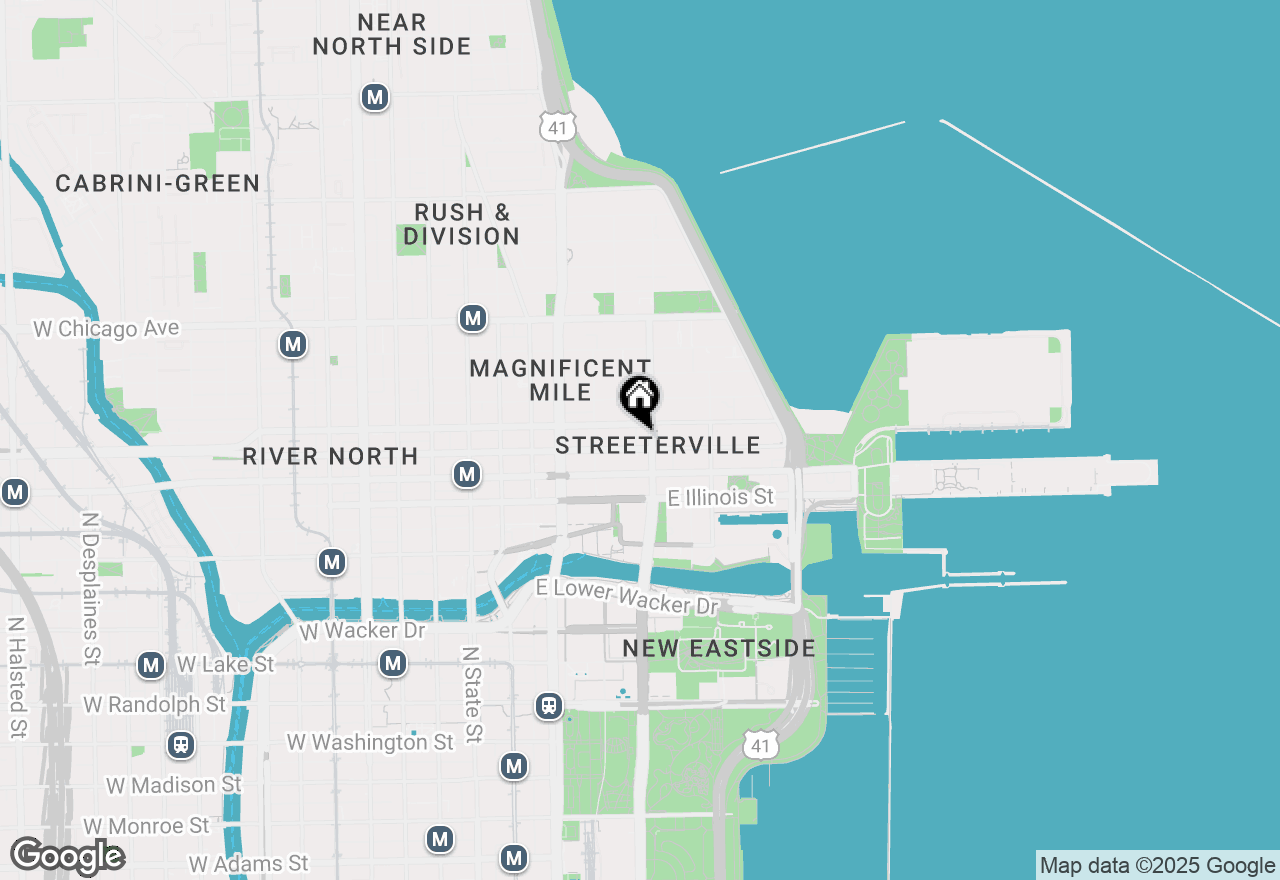 Map of 600 N Fairbanks Court #P6-16, Chicago, IL 60611