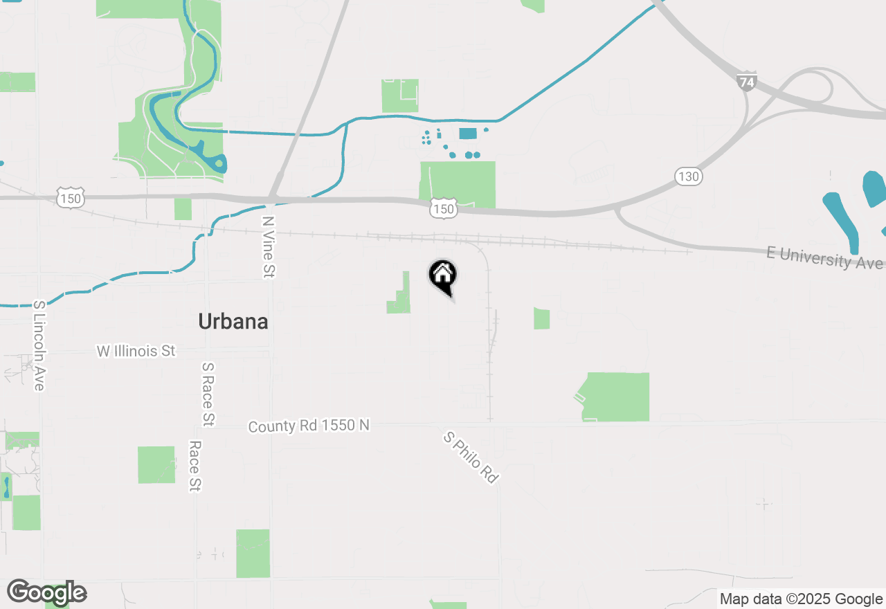 Map of 208 S Poplar Street, Urbana, IL 61802
