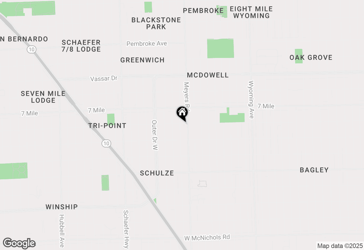 Map of 18714 Appoline Street, Detroit, MI 48235
