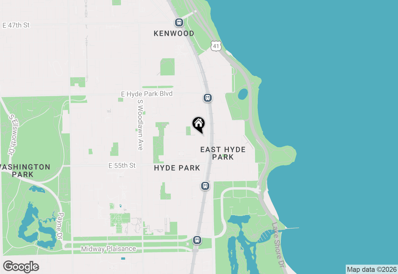 Map of 1509 E 54th Street #G, Chicago, IL 60615