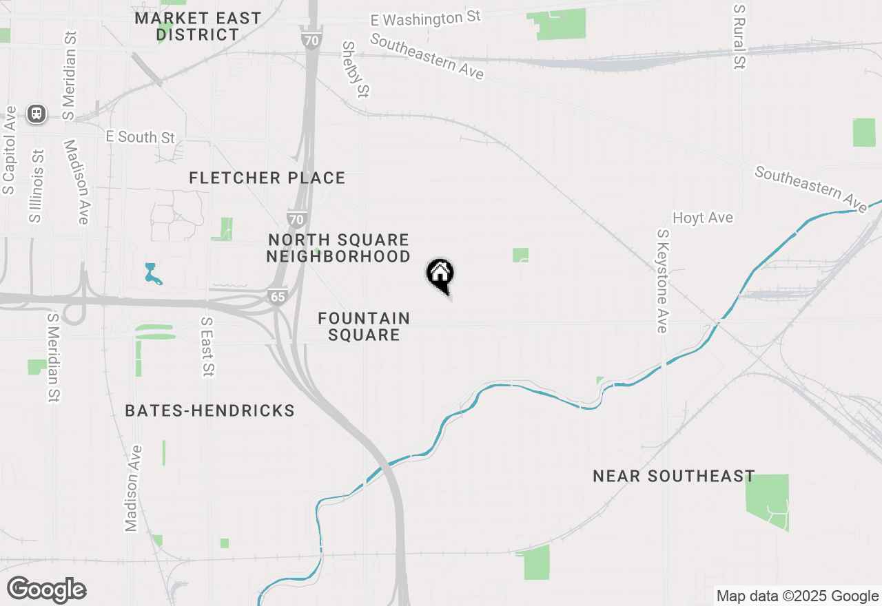 Map of 1419 Woodlawn Avenue, Indianapolis, IN 46203