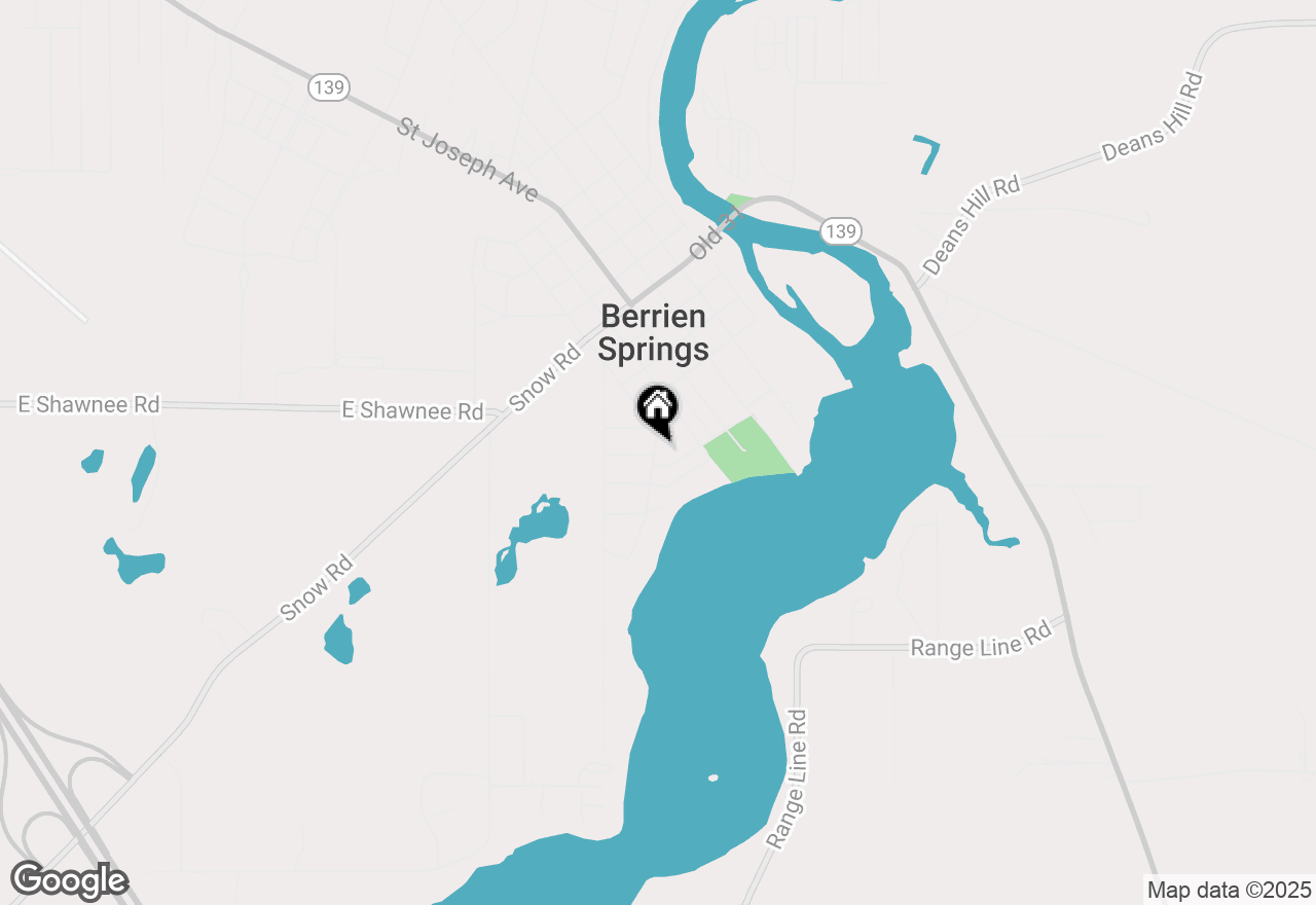 Map of 412 Krohn Avenue, Berrien Springs, MI 49103