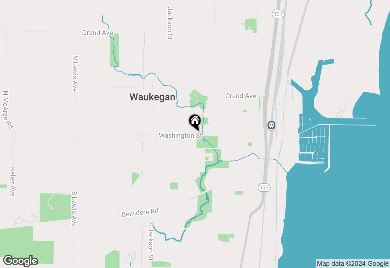 Map of 600 Washington Street, Waukegan, IL 60085