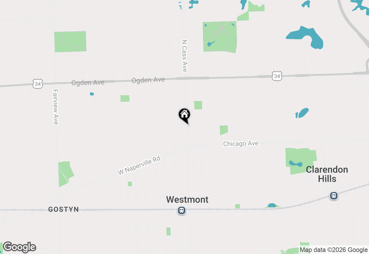 Map of 404 N Cass Avenue, Westmont, IL 60559