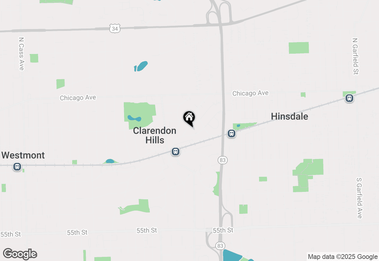 Map of 29 Waverly Avenue, Clarendon Hills, IL 60514