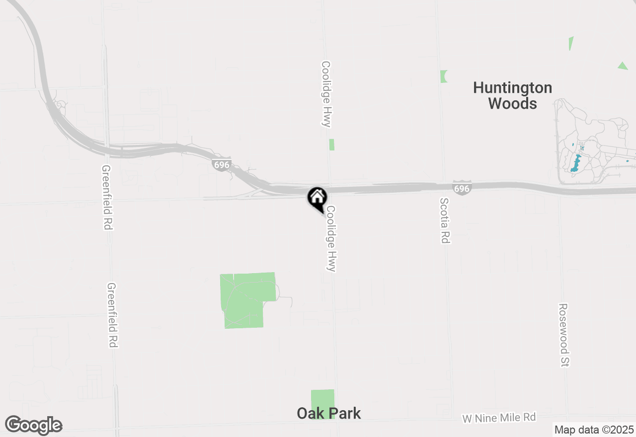 Map of 24730 Ridgedale Street, Oak Park, MI 48237