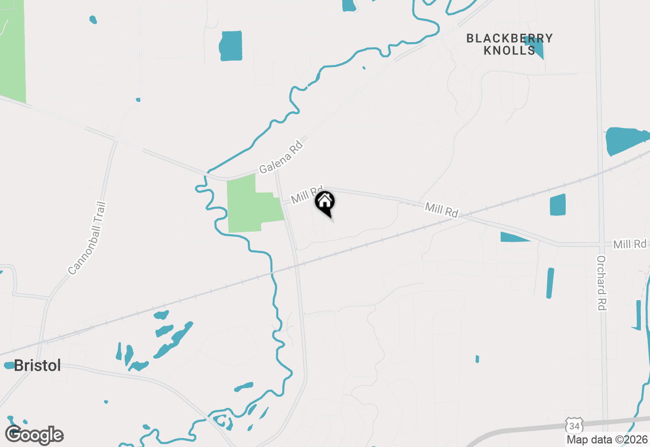 Map of 3739 Bissel Drive, Yorkville, IL 60560