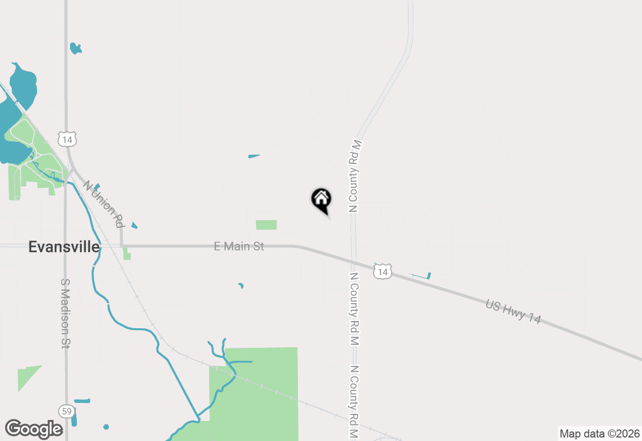 Map of 73 Debbie Drive, Evansville, WI 53536