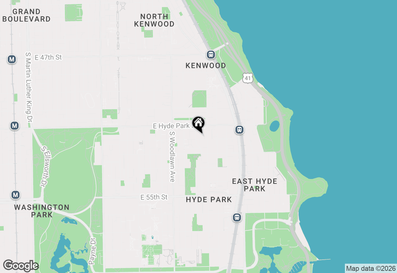 Map of 5135 S Kenwood Avenue #606, Chicago, IL 60615