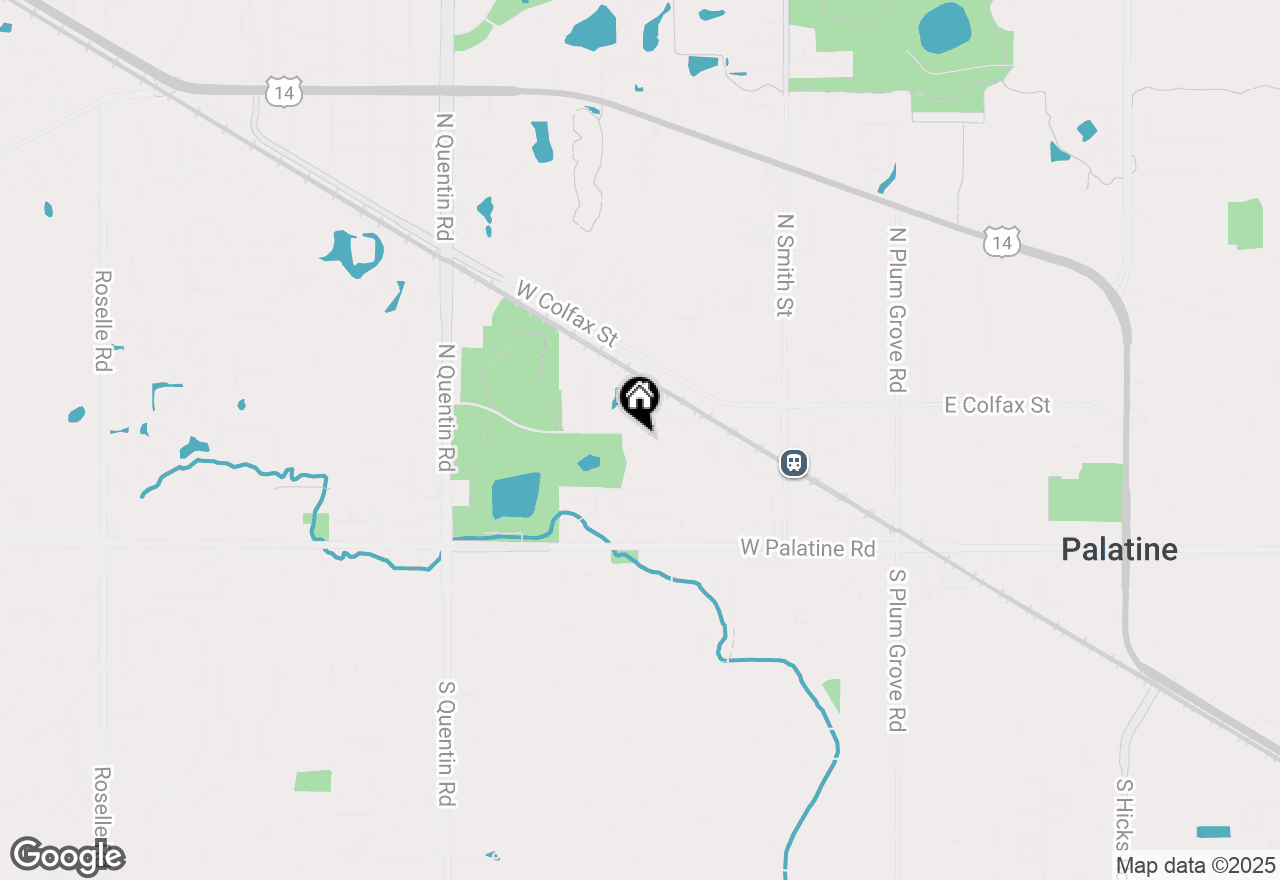 Map of 455 W Wood Street #205, Palatine, IL 60067