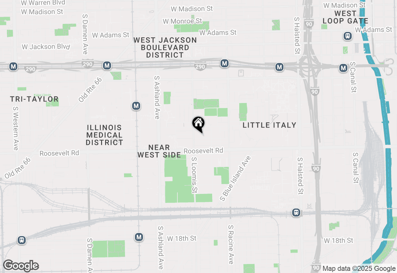Map of 1347 W Fillmore Street #A1, Chicago, IL 60607