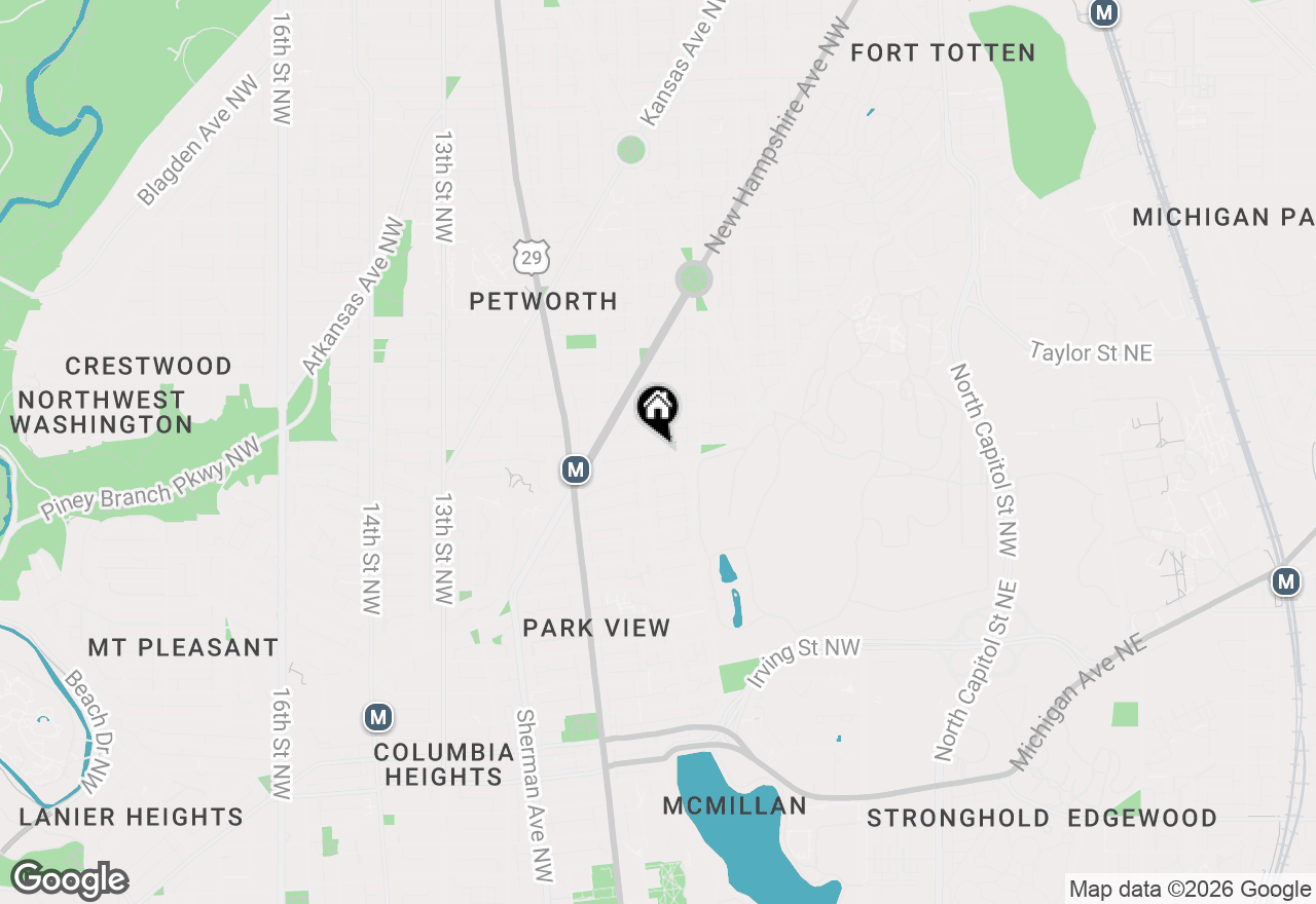 Map of 612 Quincy Street Nw, Washington, DC 20011
