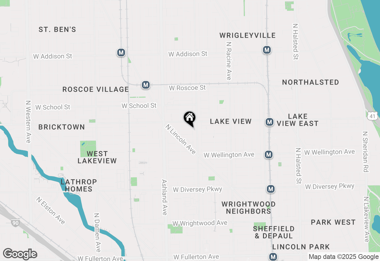 Map of 1445 W Fletcher St, Chicago, IL 60657