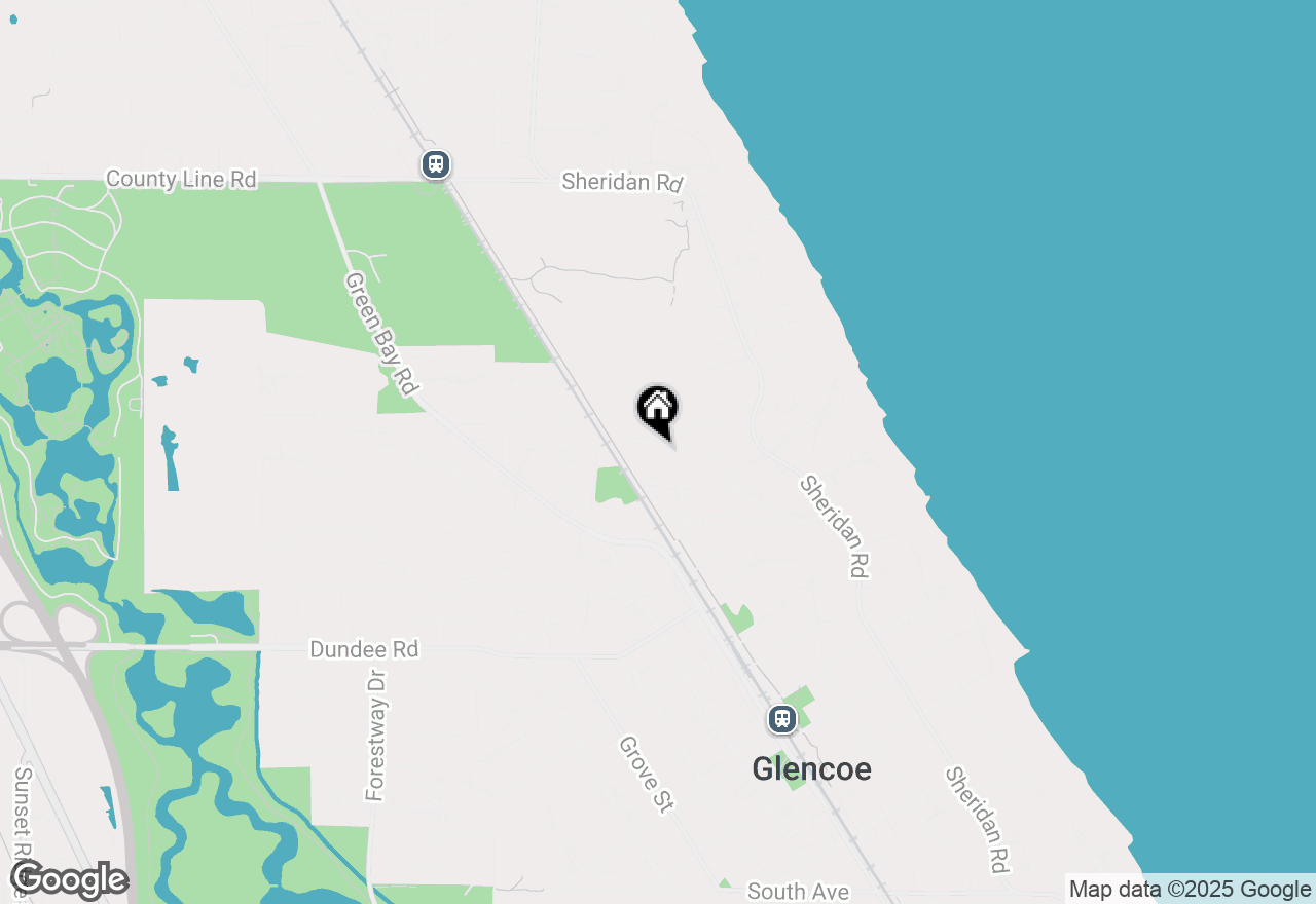 Map of 1045 Meadow Road, Glencoe, IL 60022