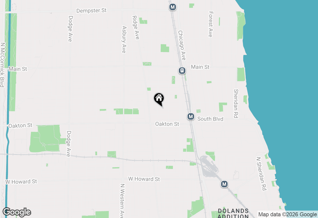 Map of 553 Elmwood Avenue #3, Evanston, IL 60202