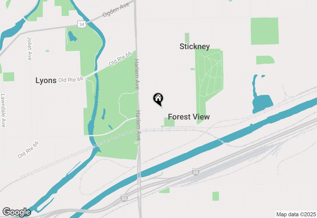 Map of 4514 Wenonah Avenue, Forest View, IL 60402